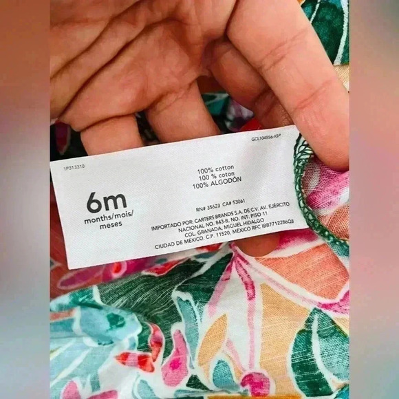 Carter's Baby Girl Floral Top Size 6M - Picture 4 of 5